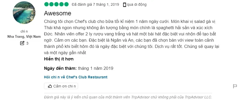 Chef’s Club Restaurant – Skylight Nha Trang – Đẳng cấp ẩm thực tại nhà hàng Quốc tế cao nhất Nha Trang