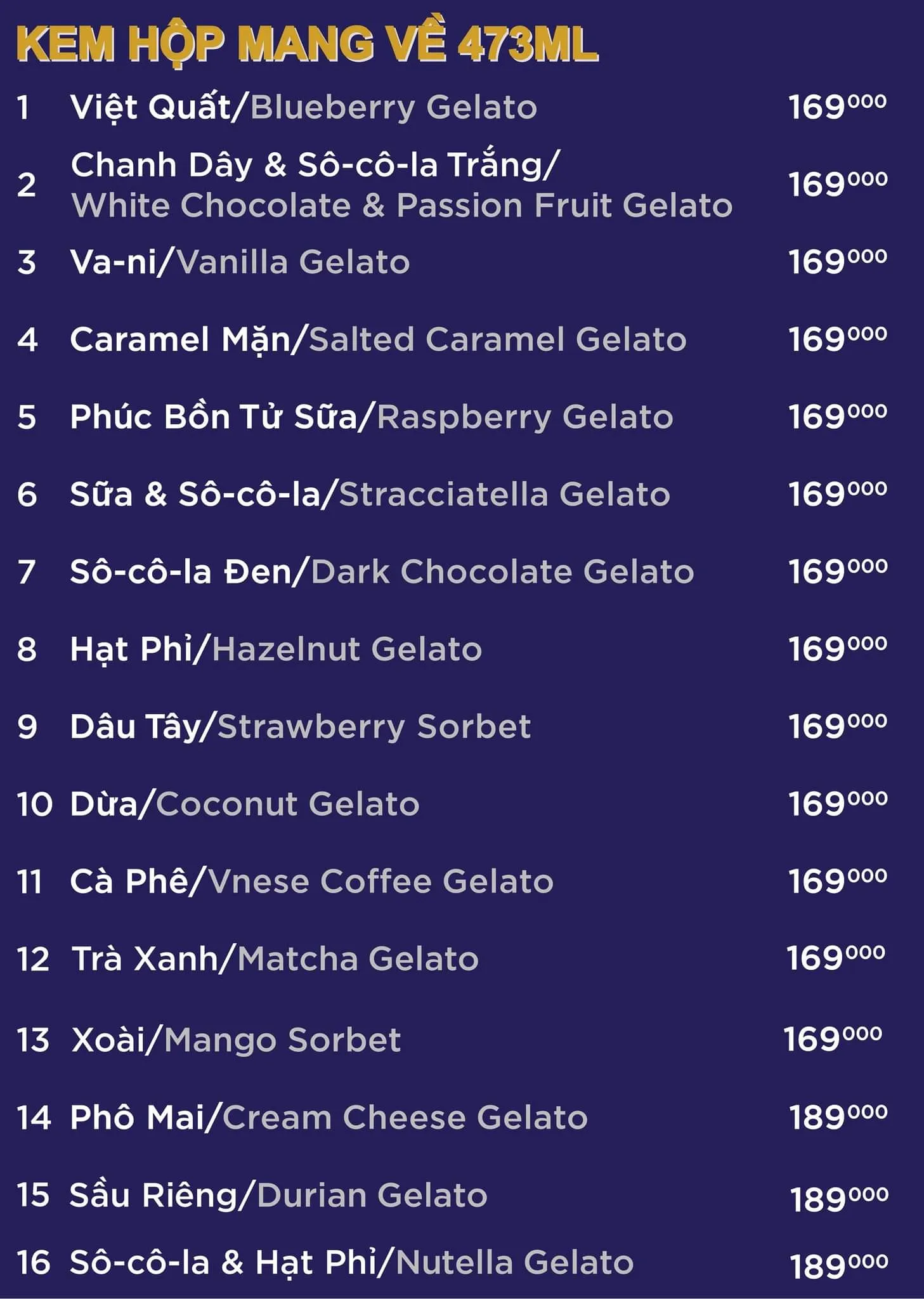 Boulevard Gelato and Coffee – Chất lượng kem Ý hàng đầu tại Đà Nẵng