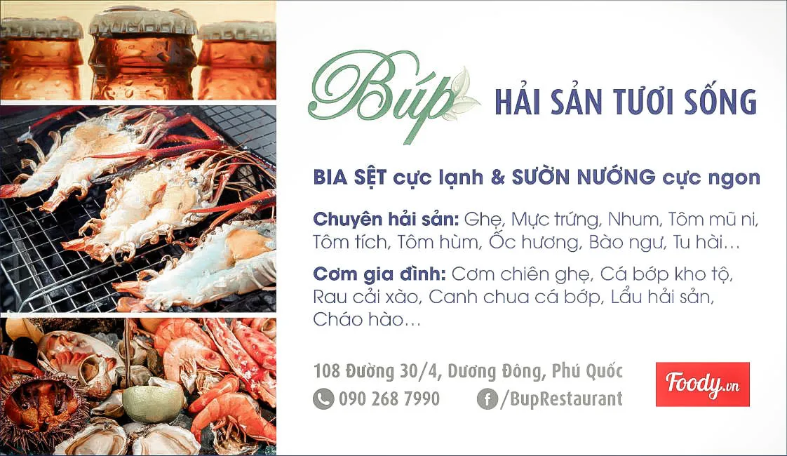 Bup Restaurant – Nhà hàng hải sản Phú Quốc bình dân nổi tiếng