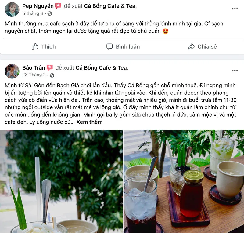 Cá Bống Cafe Tea, không gian cà phê cổ truyền đậm chất Việt