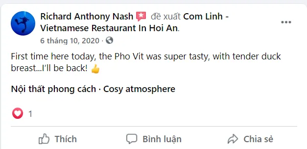 Com Linh restaurant Hoi An – Nhà hàng đặc sản Hội An và các món ăn Việt