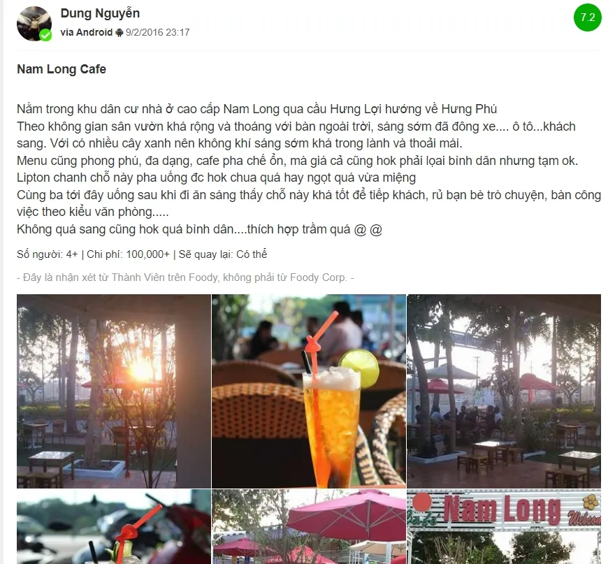 Cuối tuần nhớ ghé quán Cafe Nam Long Garden Cần Thơ có view hồ thơ mộng