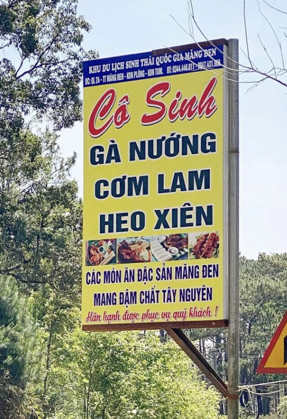 Gà nướng cơm lam Cô Sinh, quán ăn Măng Đen bậc nhất