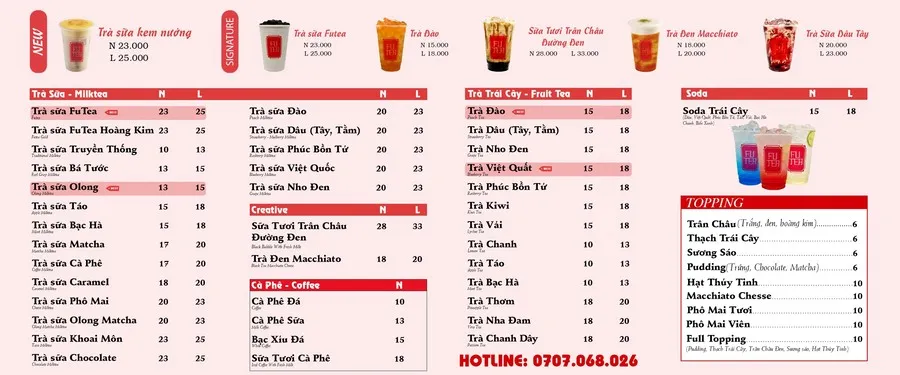 Ghé Trà sữa Fu Tea thưởng thức đồ uống ngon bổ rẻ nổi tiếng