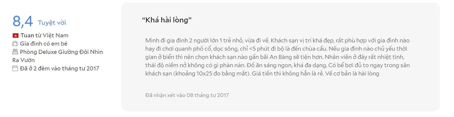 Khách sạn Thanh Bình Riverside – Khách sạn 4 sao dành cho gia đình tọa lạc tại trung tâm phố cổ Hội An