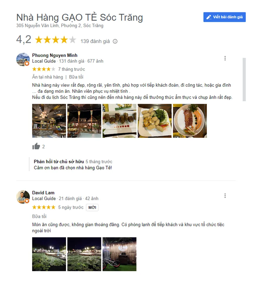 Khám phá Gạo Tẻ Restaurant Sóc Trăng cùng thực đơn siêu hấp dẫn