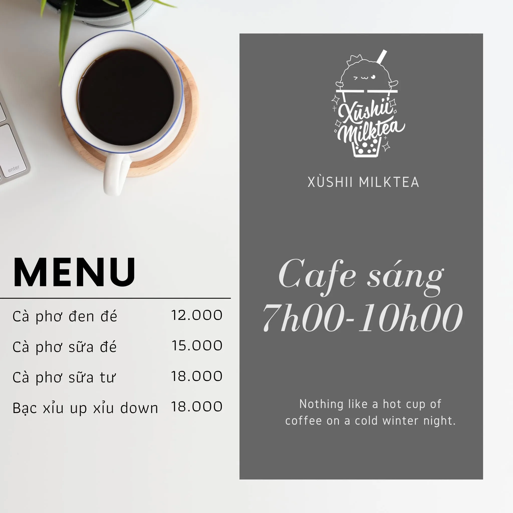 Mê mẩn với thực đơn quán với Xù Si Coffee & Tea Phú Yên